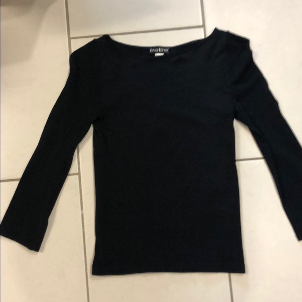 Black fitted Bebe top